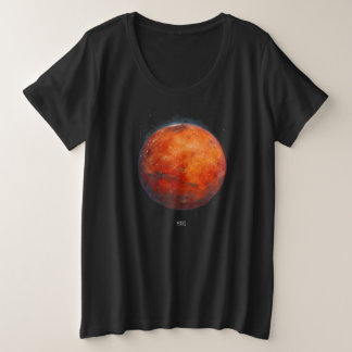 Der Rote Planet: Mars Aquarell Große Größe T-Shirt