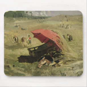 Der rote Sonnenschutz, c.1860 Mousepad
