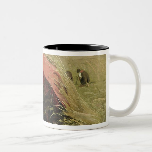 Der rote Sonnenschutz, c.1860 Zweifarbige Tasse (Rechts)