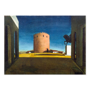 Der Rote Turm   Giorgio de Chirico    Fotodruck