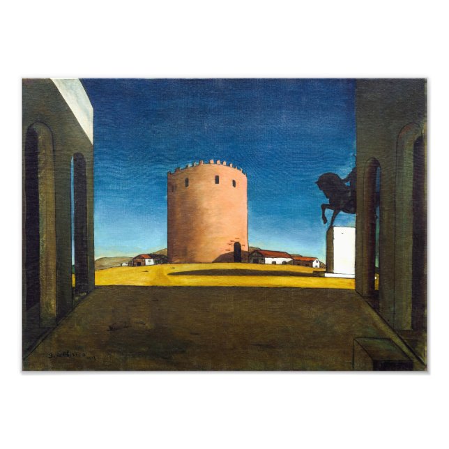 Der Rote Turm | Giorgio de Chirico |  Fotodruck (Vorne)