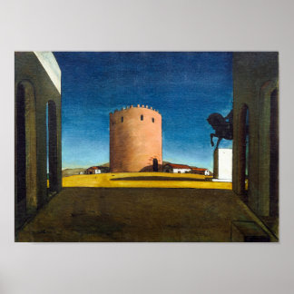Der Rote Turm | Giorgio de Chirico |  Poster