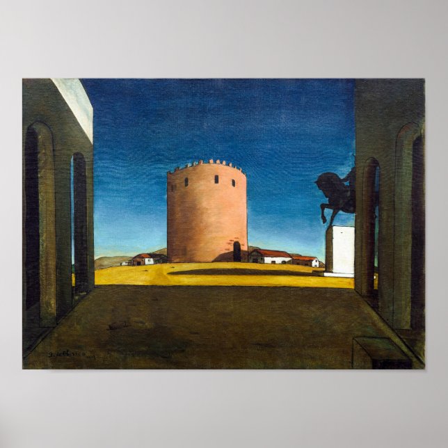 Der Rote Turm | Giorgio de Chirico |  Poster (Vorne)