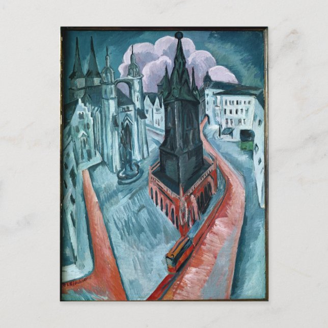 Der Rote Turm in Halle, 1915 Postkarte (Vorderseite)