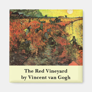 Der Rote Weinberg von Vincent van Gogh Magnet