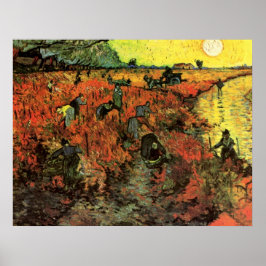 Der Rote Weinberg von Vincent van Gogh Poster