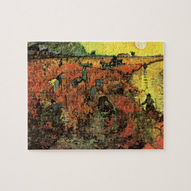 Der Rote Weinberg von Vincent van Gogh Puzzle (Horizontal)