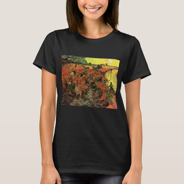 Der Rote Weinberg von Vincent van Gogh T-Shirt (Vorderseite)