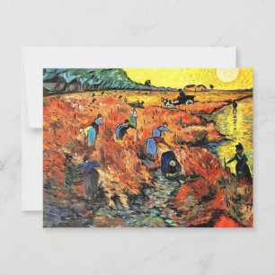 Der Rote Weingarten Vincent van Gogh Artwork Postkarte