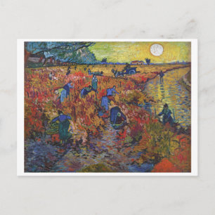 Der Rote Weingarten Vincent van Gogh Postkarte