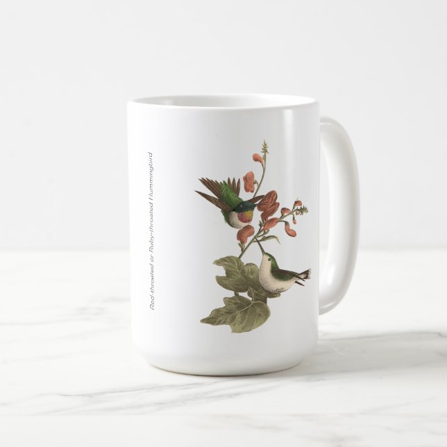 Der rothaarige oder rubingebeutelte Hummingvogel Kaffeetasse (VorderseiteRechts)