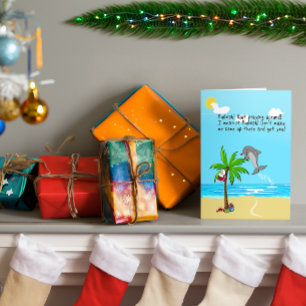 der rotnasige Delphin Feiertagskarte