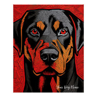 Der Rottweiler Hund, rot und schwarz 003 - Ulises