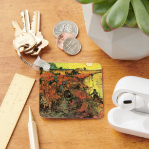 Der Rotweinberg von Vincent van Gogh Schlüsselanhänger