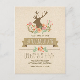 Der Rotwild-Geweihe des Landes rustikale Postkarte
