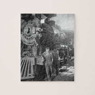 Der Roundhouse Gals Vintage-Lokomotive Puzzle