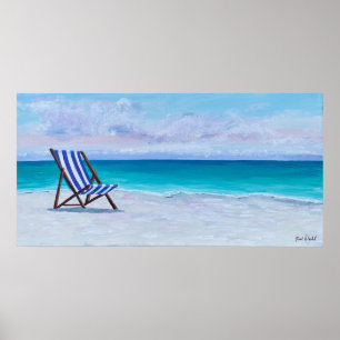 Der Royal Blue Chair Poster - von Just Dahl