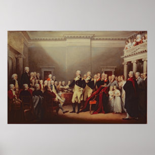 Der Rücktritt George Washington Poster