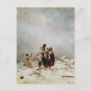 Der Rückzug aus Russland Postkarte