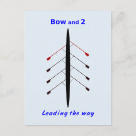 Der Ruderbogen zwei führen den Weg Postkarte