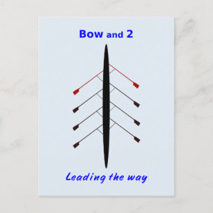 Der Ruderbogen zwei führen den Weg Postkarte