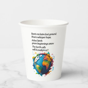 "Der Ruf der Erde: Werden wir zuhören?" Umwelt Pappbecher