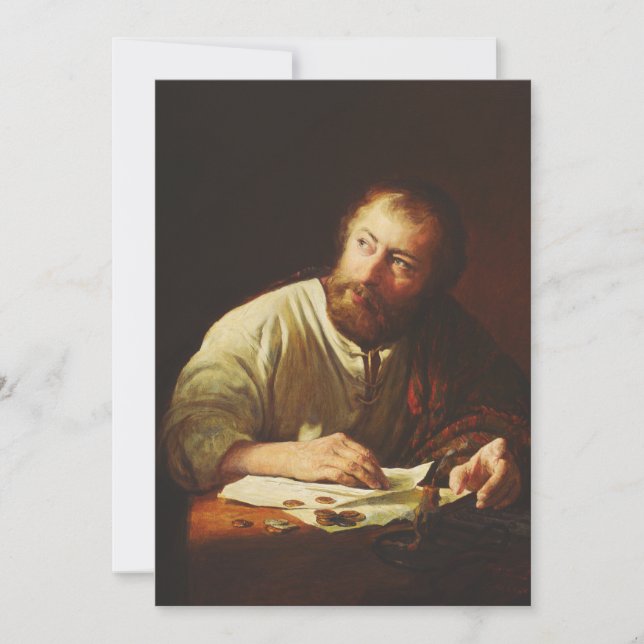Der Ruf des Apostels Matthew Feiertagskarte (Vorderseite)