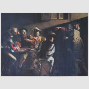 Der Ruf des heiligen Matthew, Caravaggio Seidenpapier