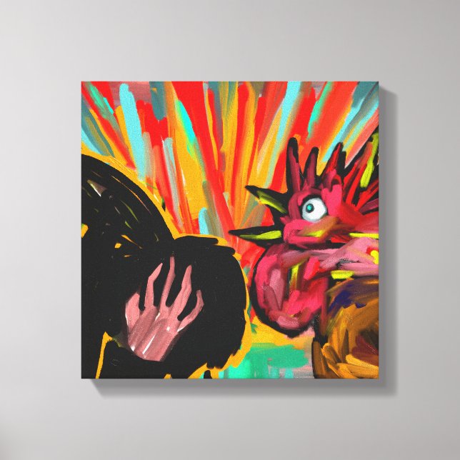 Der Ruf des Roosters - Christliche Leinwand Kunst (Vorderseite)