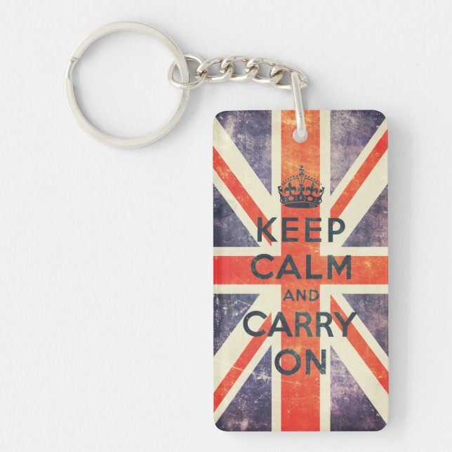  der Ruhe und Vintage Flagge der Union Schlüsselanhänger (Vorderseite)