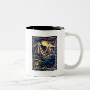 Der Ruheplatz, Pyramiden Zweifarbige Tasse