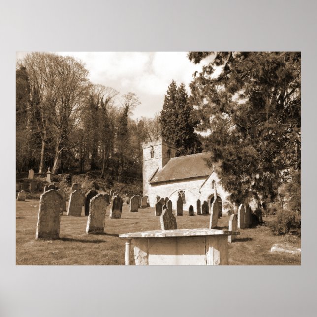 Der Ruheraum Churchyard in Schottland Poster (Vorne)