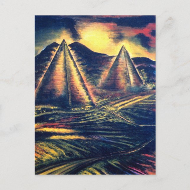 Der Ruheraum, Pyramiden Postkarte (Vorderseite)