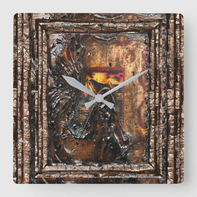 Der Ruheraum Quadratische Wanduhr (Vorderseite)