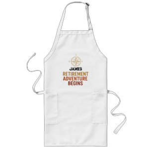 Der Ruhestand-Abenteuer beginnt, pensioniert Lange Schürze