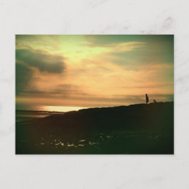 Der ruhige Abend am Strand Postkarte