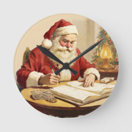 Der ruhige Moment des Weihnachtsmannes Runde Wanduhr