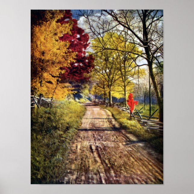 Der Ruhm der Herbstbäume Poster (Vorne)