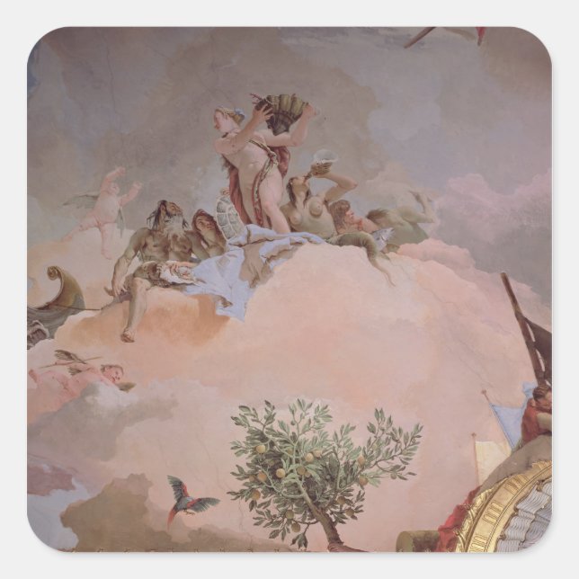 Der Ruhm Spaniens IV Quadratischer Aufkleber (Vorderseite)