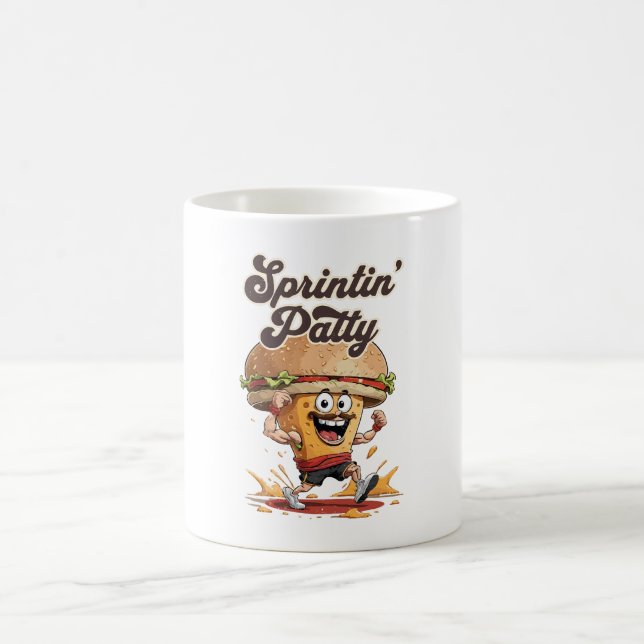 Der Running Cheeseburger Kaffeetasse (Mittel)