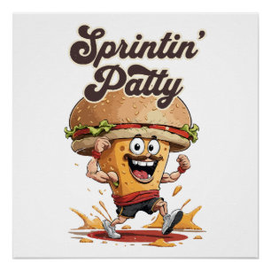 Der Running Cheeseburger Poster