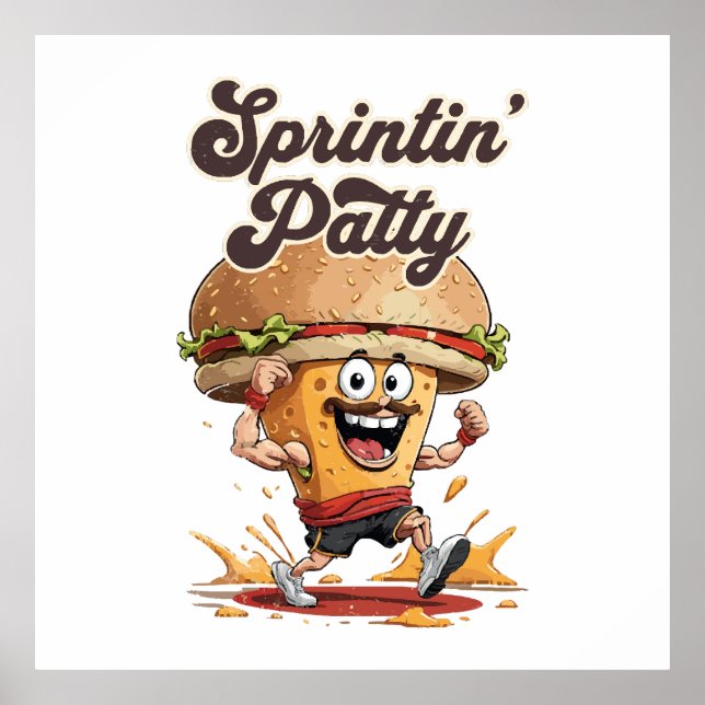 Der Running Cheeseburger Poster (Vorne)