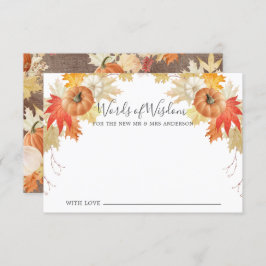 Der rustikale Herbst hinterlässt Kürschnerworte de Einladung