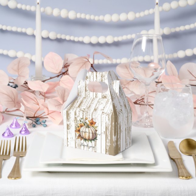 Der rustikale Herbst lässt wenig Pumpkin Baby Dusc Geschenkschachtel (Hochzeit)