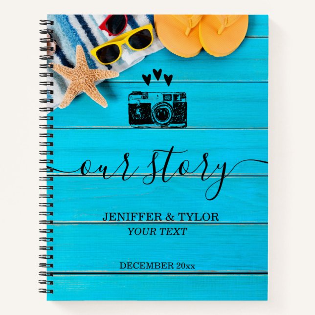 Der rustikale Holzsommer hat unseren Story Paaren  Notizbuch (Vorderseite)