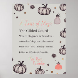 Der rustikale Kürbis Poster