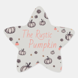 Der rustikale Kürbis Stern-Aufkleber