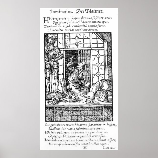 Der Rüstungsmacher, graviert von Hartman Schopper Poster (Vorne)