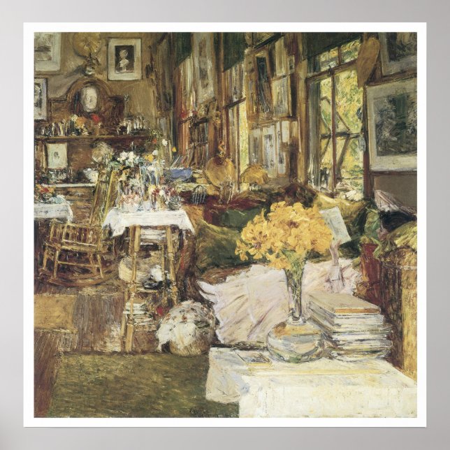 Der Saal der Blume, 1894 Childe Hassam Poster (Vorne)