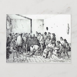 Der Saal der öffentlichen Erwärmung in Paris, 1840 Postkarte